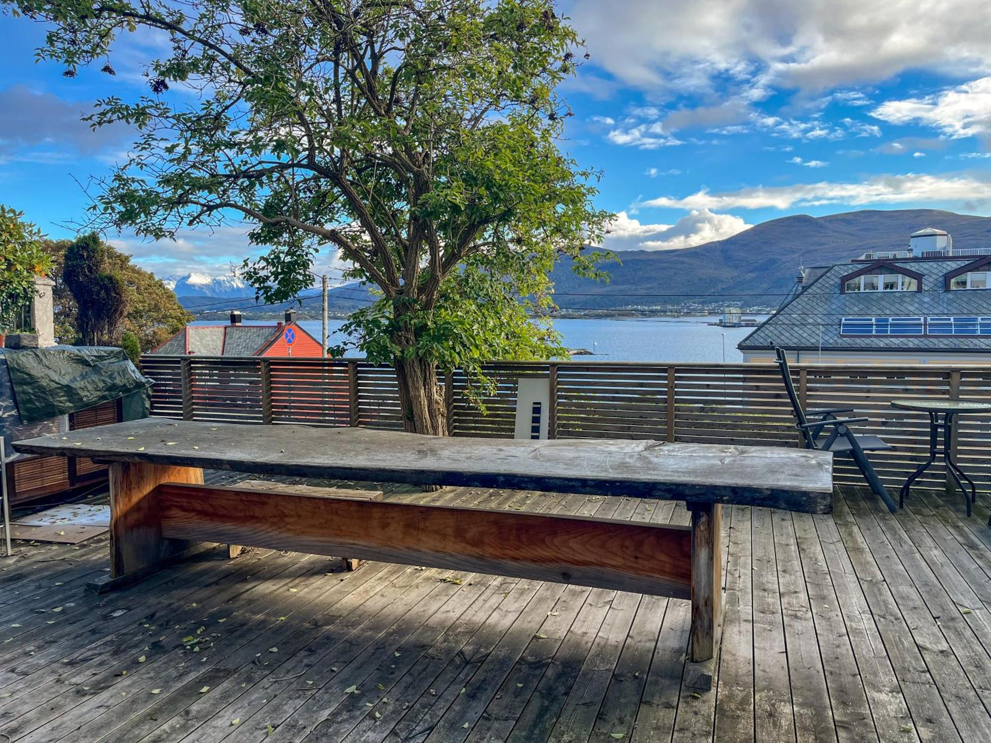 Two-Bedroom City Apartment With Fire Place, Free Parking And Fjordview Terrace - Calm And Central Ålesund Kültér fotó
